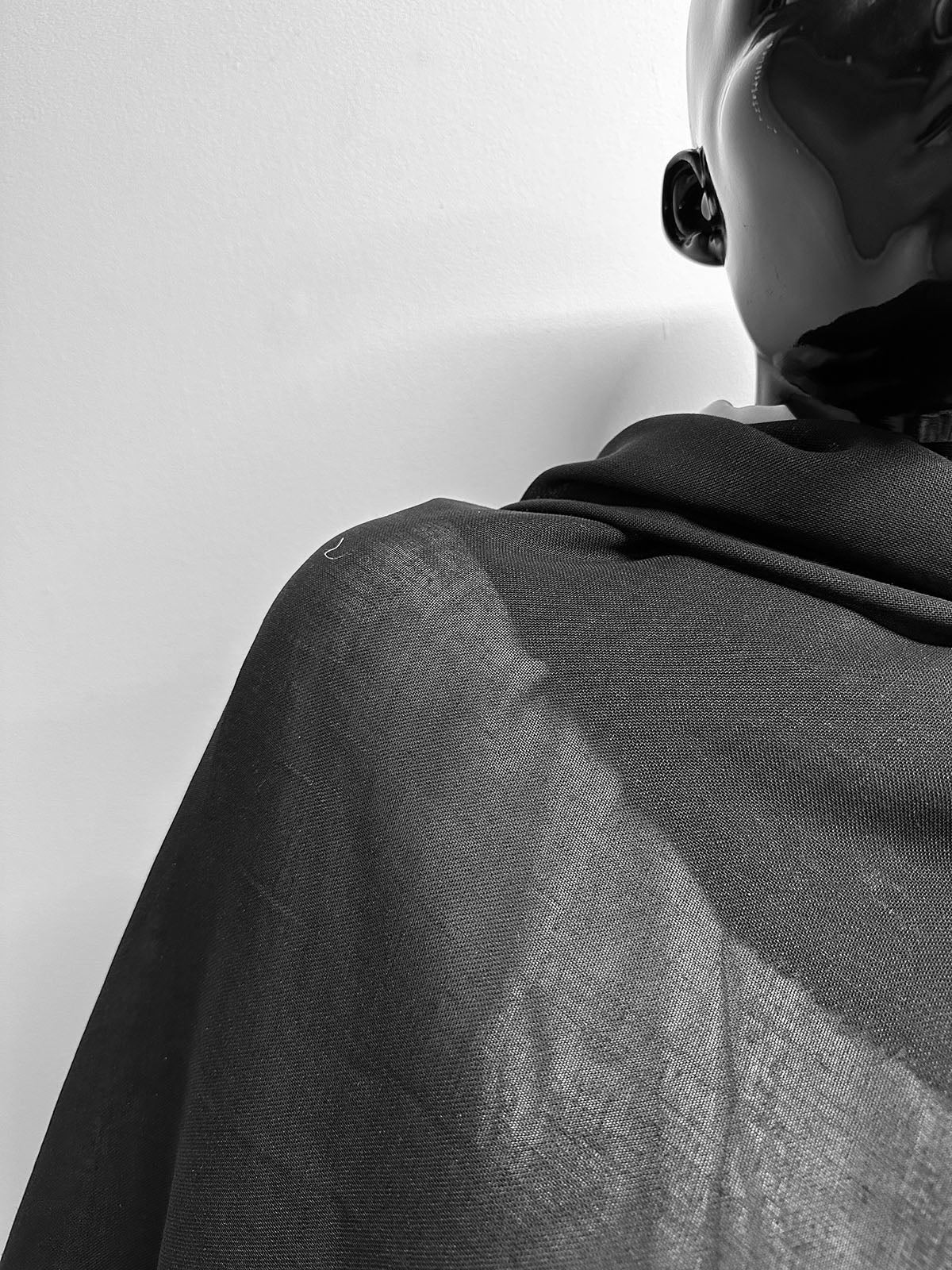 Italian Ramie Gauze Shirting Black - L'Etoffe Fabrics LLC