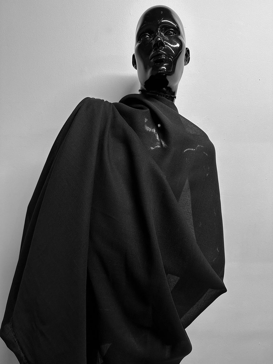 Italian Ramie Gauze Shirting Black - L'Etoffe Fabrics LLC