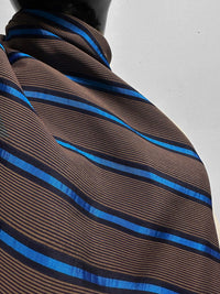 Italian Rayon Cobalt Ribbon Stripe - L'Etoffe Fabrics LLC