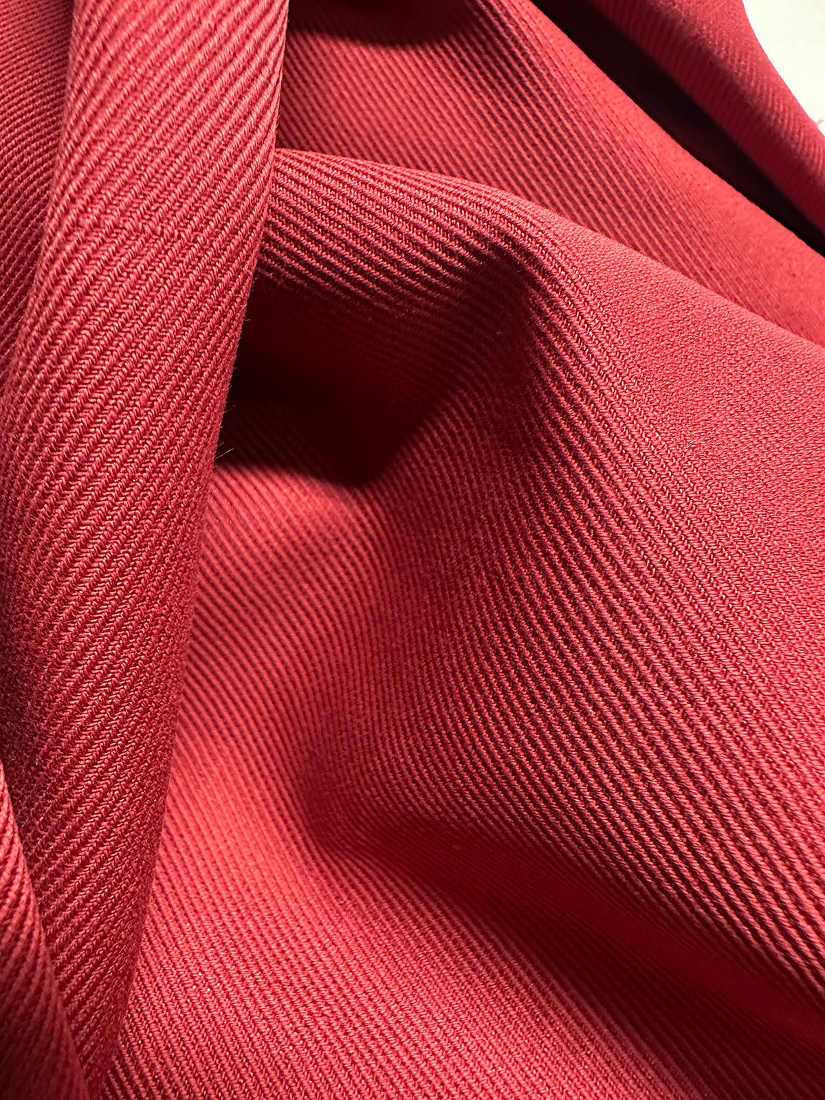 Italian Refined Cotton Linen Chino Twill Rose Lipstick - L'Etoffe Fabrics LLC