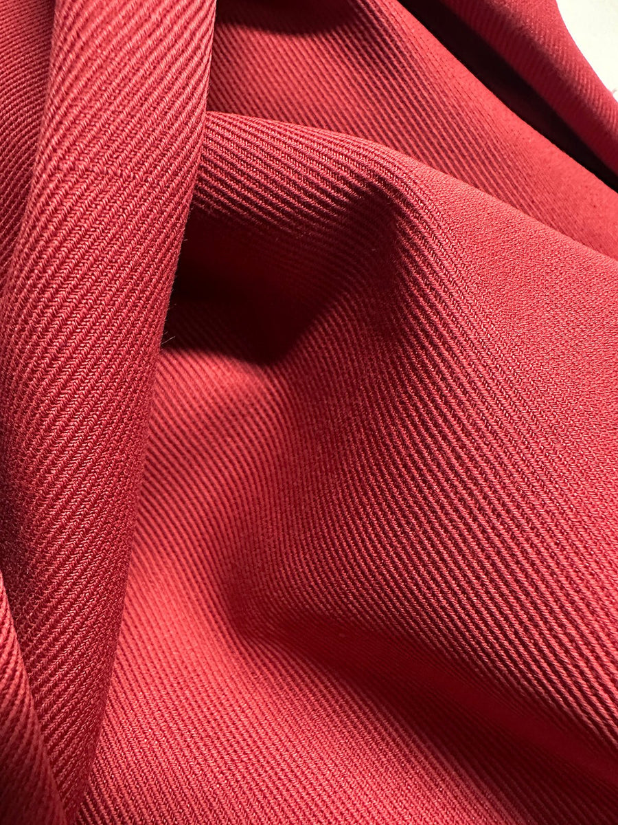 Italian Refined Cotton Linen Chino Twill Rose Lipstick - L'Etoffe Fabrics LLC