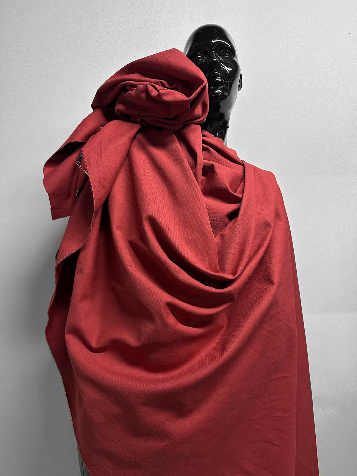 Italian Refined Cotton Linen Chino Twill Rose Lipstick - L'Etoffe Fabrics LLC