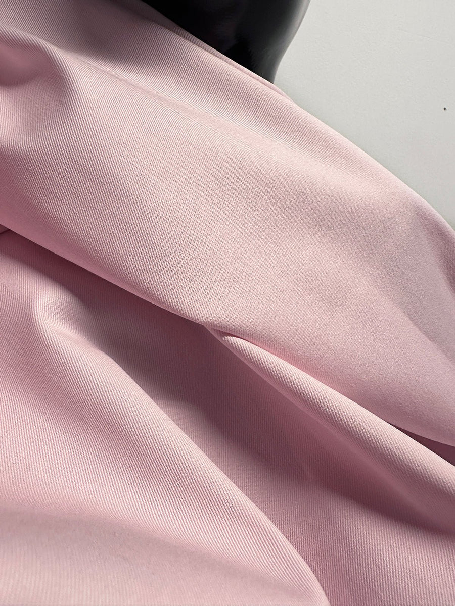 Italian Refined Luxury Powder Cotton Twill Suiting - L'Etoffe Fabrics LLC