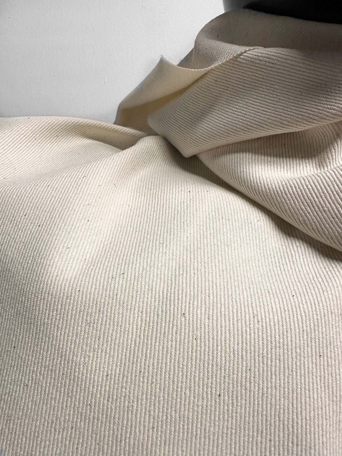 Italian Refined Unbleached Cotton Twill Fabric - L'Etoffe Fabrics LLC