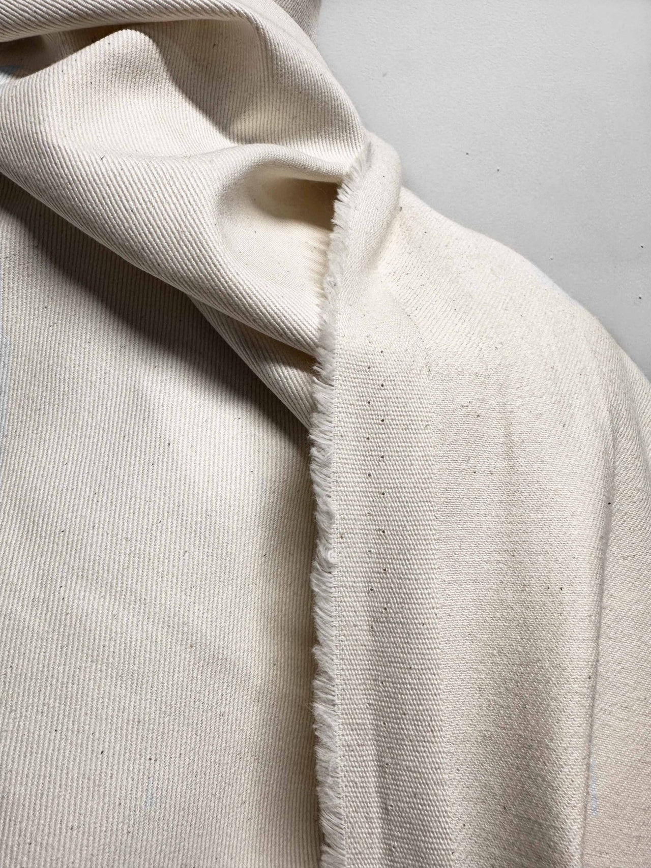 Italian Refined Unbleached Cotton Twill Fabric - L'Etoffe Fabrics LLC