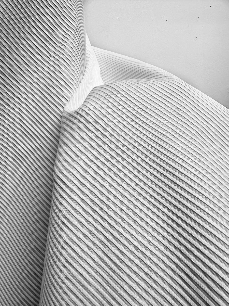 Italian Seasonal Crisp White Tucked Shirting - L'Etoffe Fabrics LLC