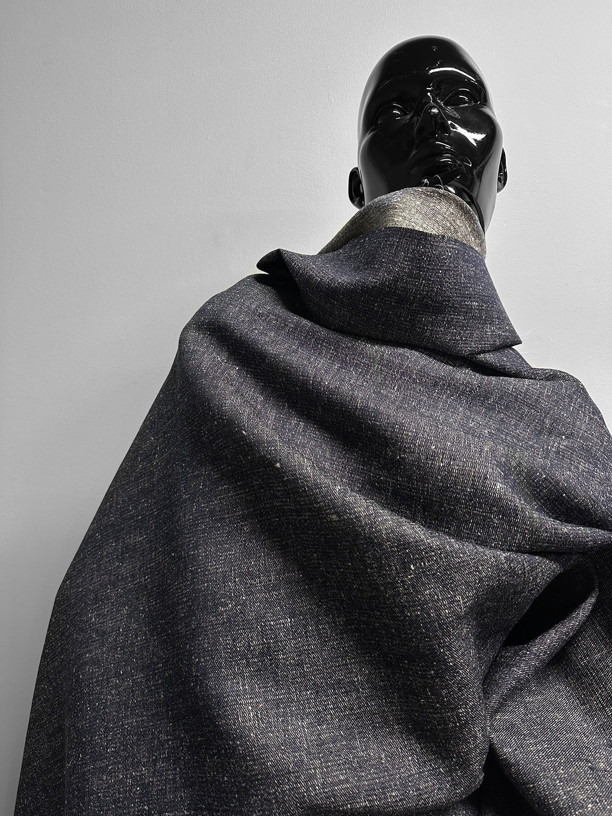 Italian Silk Linen Slub Denim - L'Etoffe Fabrics LLC