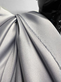 Italian Silver Crepe Satin Back Crepe Viscose Acetate - L'Etoffe Fabrics LLC