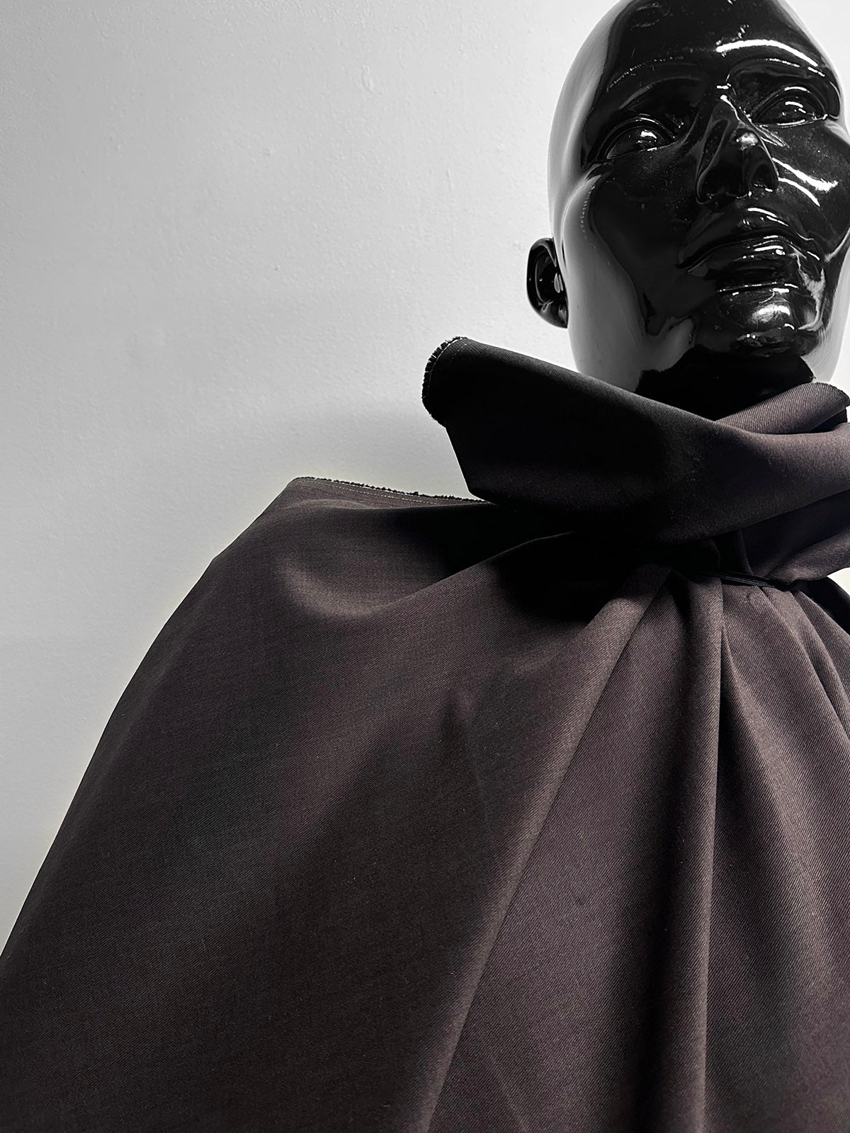 Italian Soft Brushed Cotton Twill Chocolate - L'Etoffe Fabrics LLC