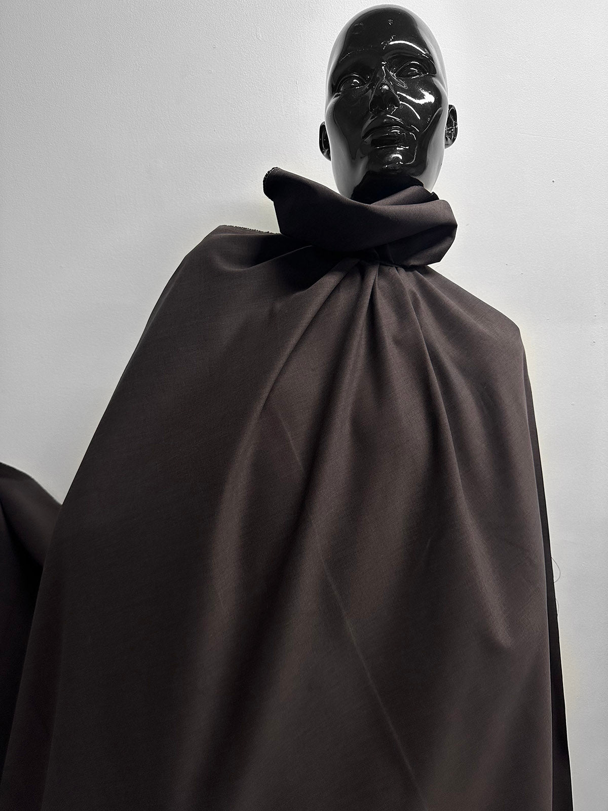 Italian Soft Brushed Cotton Twill Chocolate - L'Etoffe Fabrics LLC