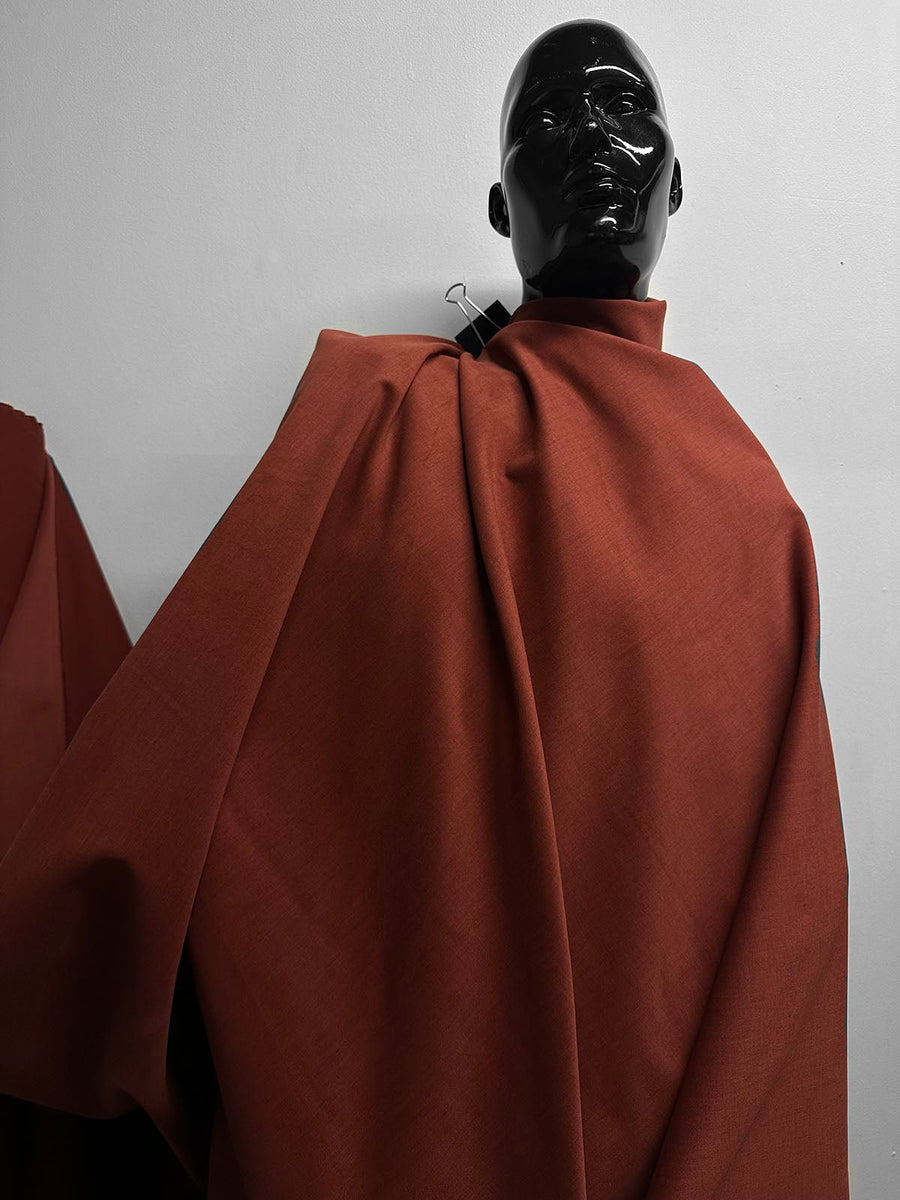 Italian Soft Brushed Cotton Twill Rust - L'Etoffe Fabrics LLC