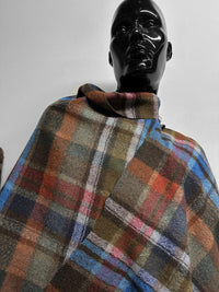 Italian Soft Plaid Boiled Light Fluffy Virgin Wool - L'Etoffe Fabrics LLC