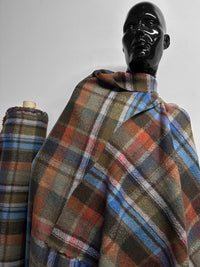 Italian Soft Plaid Boiled Light Fluffy Virgin Wool - L'Etoffe Fabrics LLC