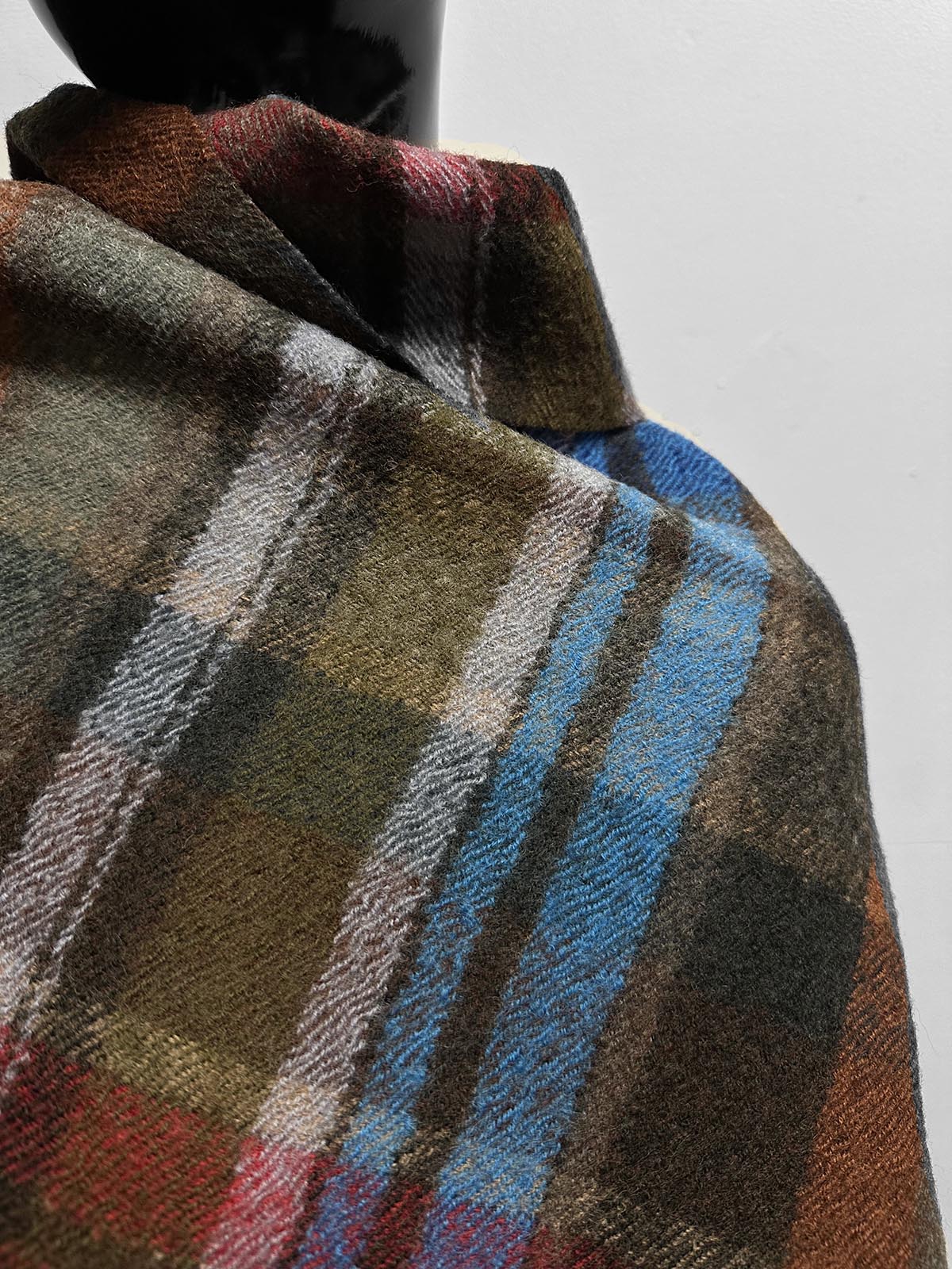 Italian Soft Plaid Boiled Light Fluffy Virgin Wool - L'Etoffe Fabrics LLC