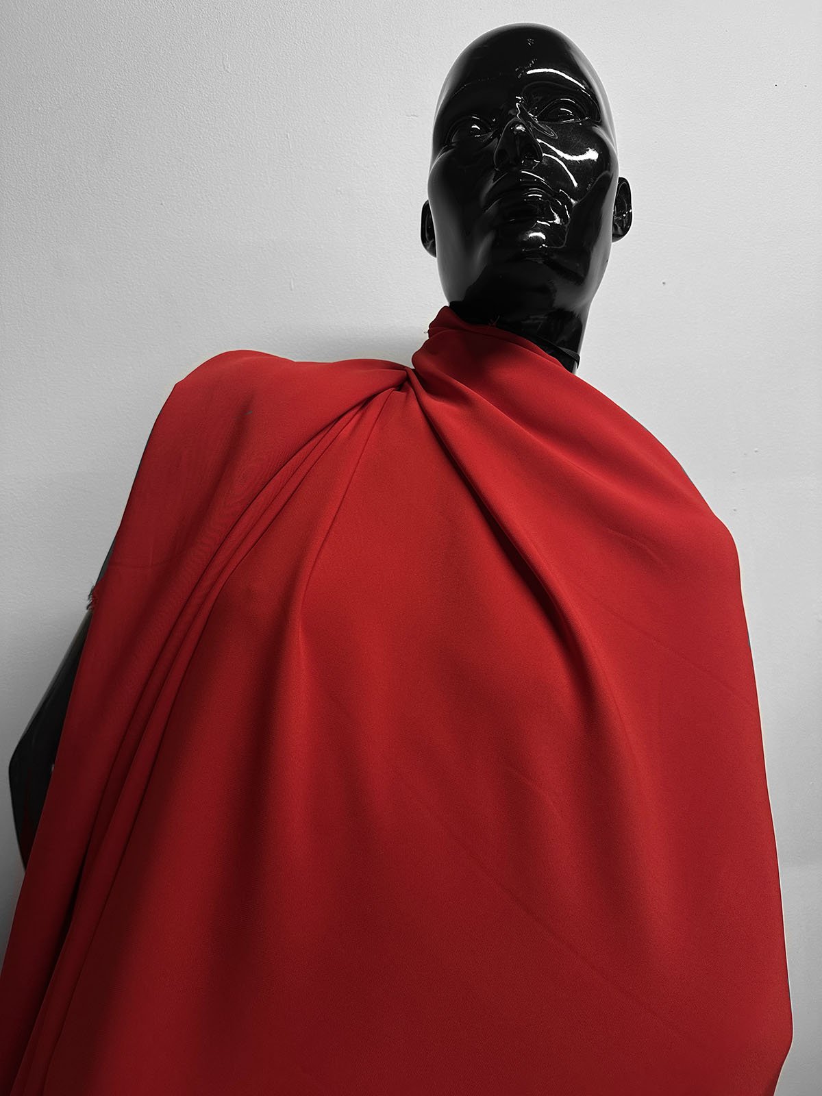 Italian Soft Smooth Viscose Crepe - Red - L'Etoffe Fabrics LLC