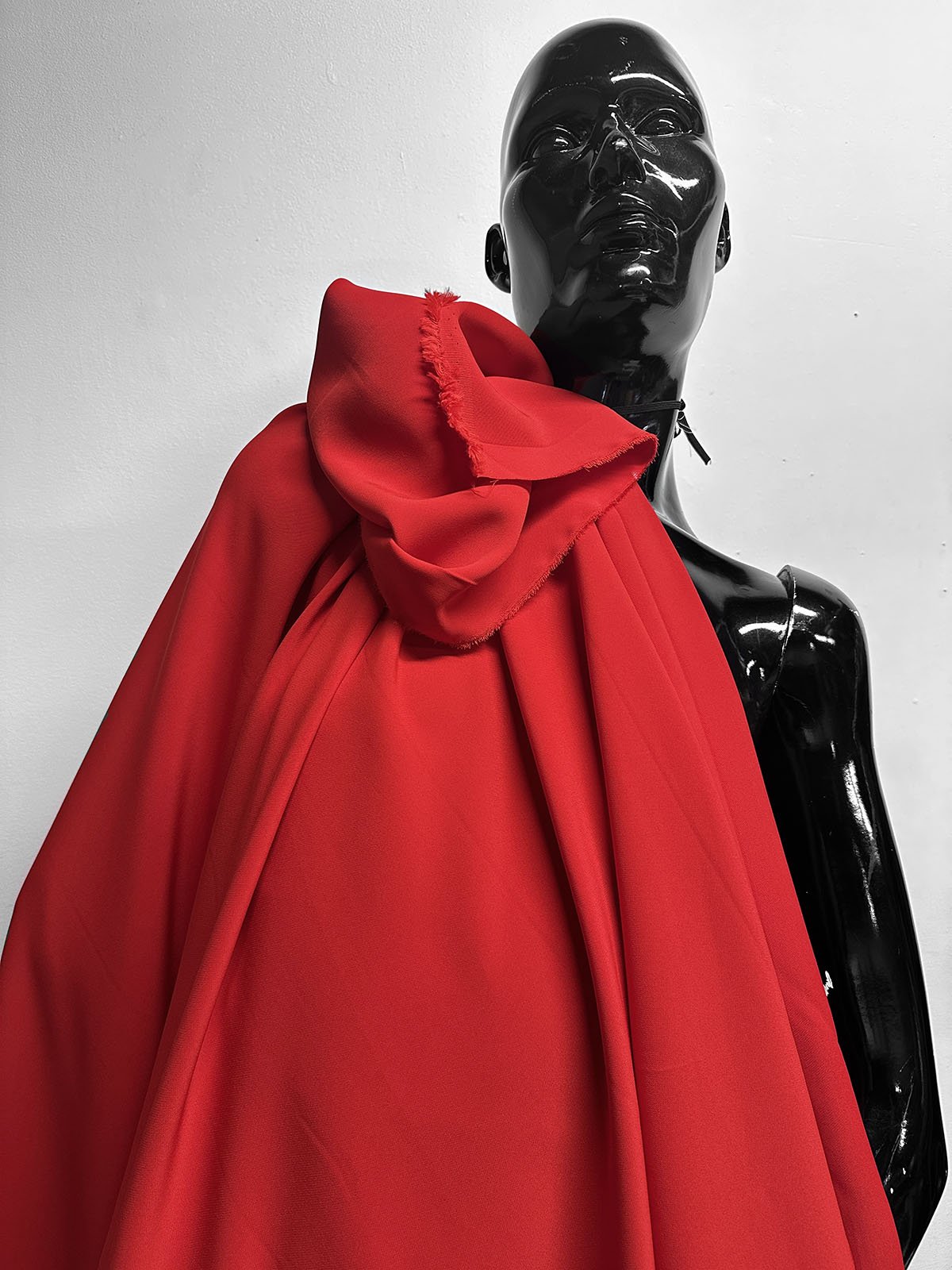 Italian Soft Smooth Viscose Crepe - Red - L'Etoffe Fabrics LLC