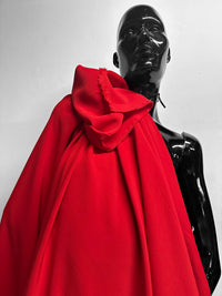 Italian Soft Smooth Viscose Crepe - Red - L'Etoffe Fabrics LLC