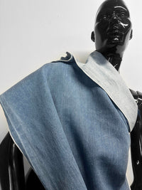 Italian Soft Washed Faded Selvedge Denim Fabric - Light - L'Etoffe Fabrics LLC