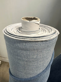 Italian Soft Washed Faded Selvedge Denim Fabric - Light - L'Etoffe Fabrics LLC