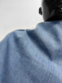 Italian Soft Washed Faded Selvedge Denim Fabric - Light - L'Etoffe Fabrics LLC