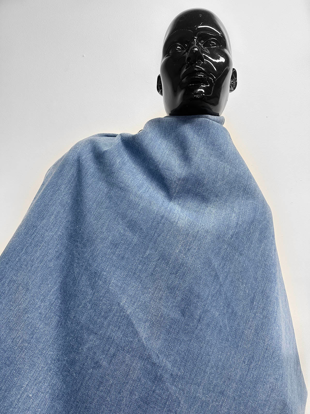 Italian Soft Washed Faded Selvedge Denim Fabric - Light - L'Etoffe Fabrics LLC