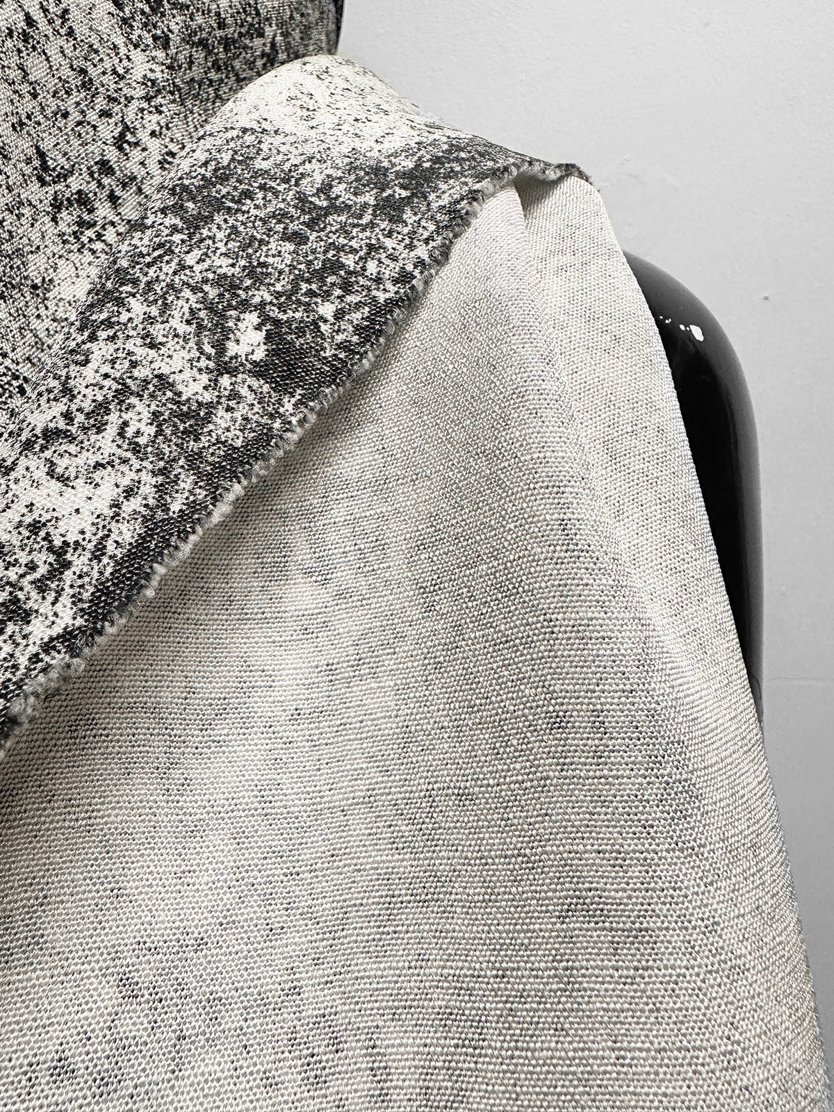 Italian Stone Print Linen Weave Viscose Silk - L'Etoffe Fabrics LLC