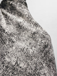 Italian Stone Print Linen Weave Viscose Silk - L'Etoffe Fabrics LLC