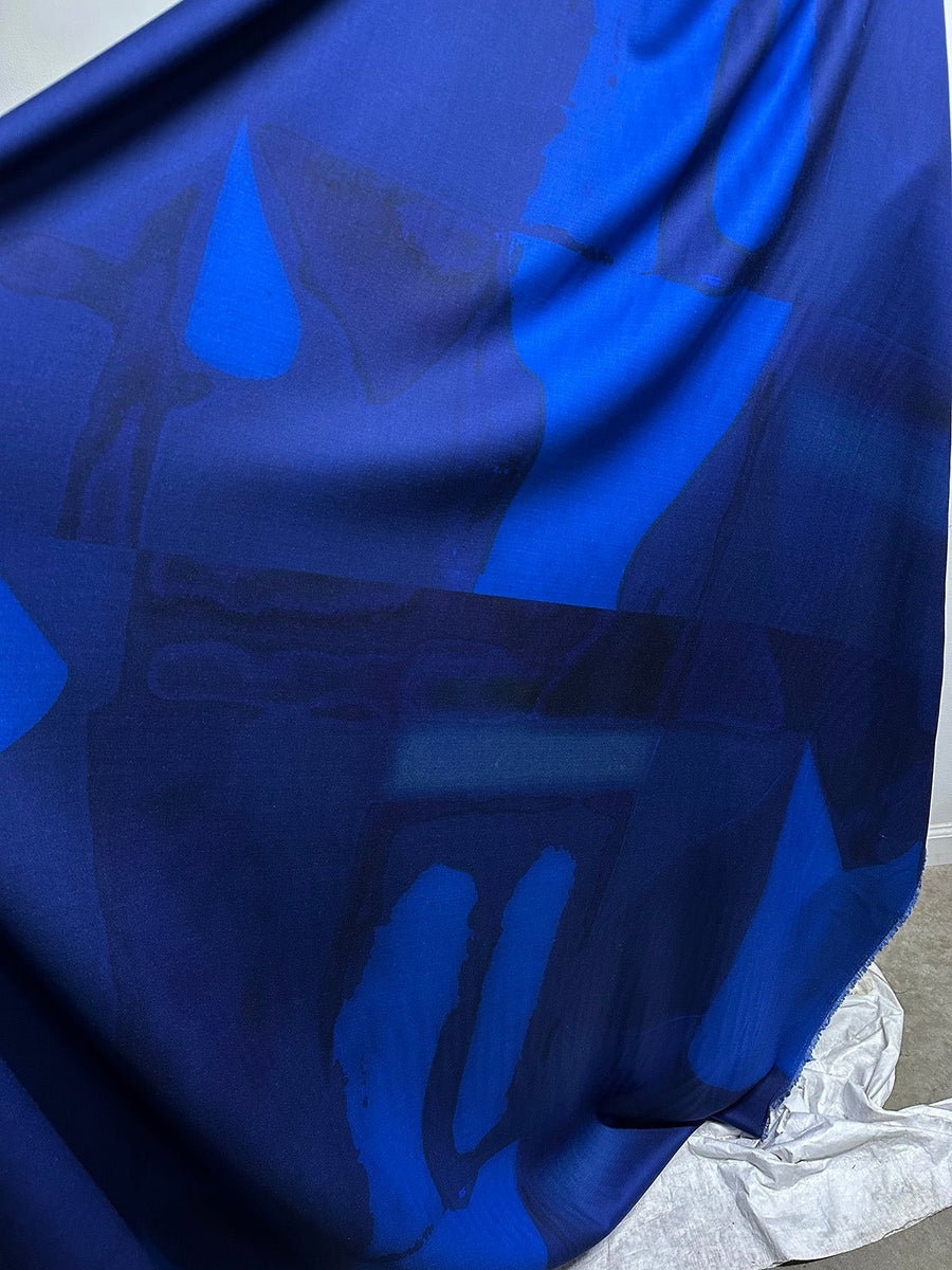 Italian Stretch Wool Twill Panel - L'Etoffe Fabrics LLC