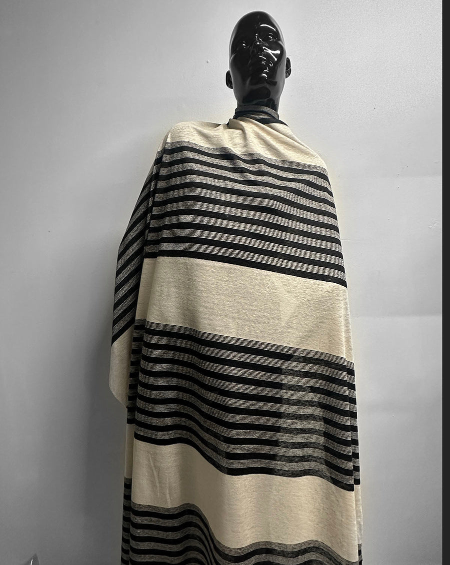 Italian Striped Linen Knit Jersey - L'Etoffe Fabrics LLC