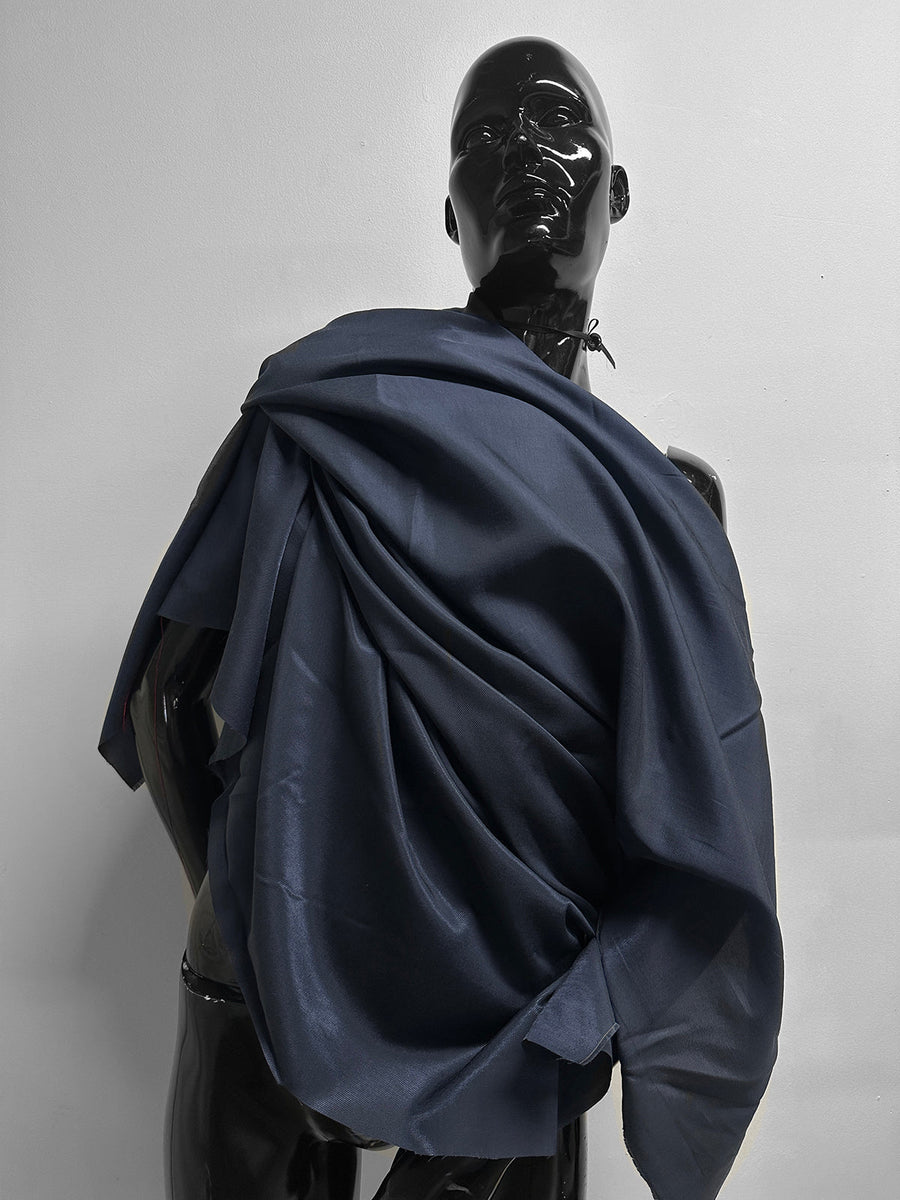 Italian Summer Cotton Viscose Twill Lining - Navy - L'Etoffe Fabrics LLC