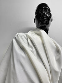 Italian Summer Cotton Viscose Twill Lining - Warm White - L'Etoffe Fabrics LLC