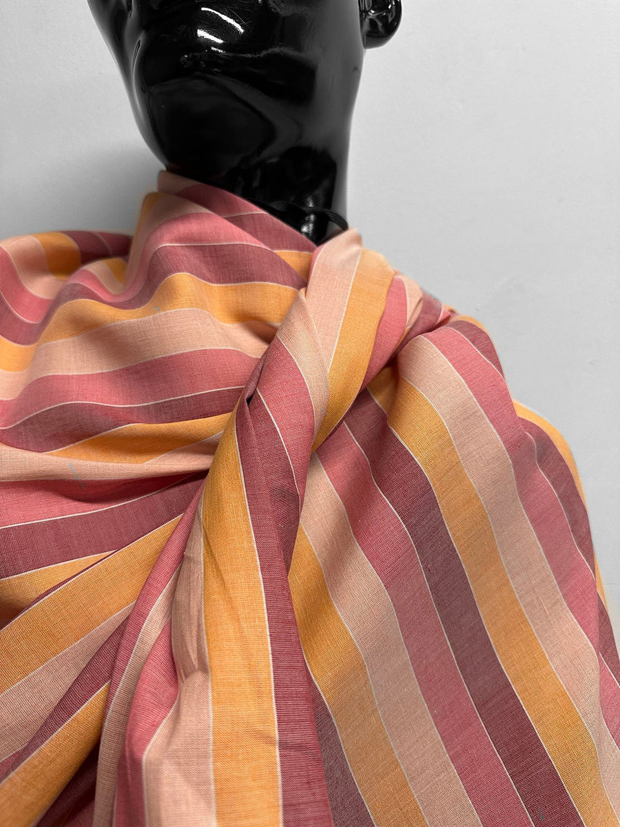 Italian Summer Striped Cotton Linen WIDE - L'Etoffe Fabrics LLC