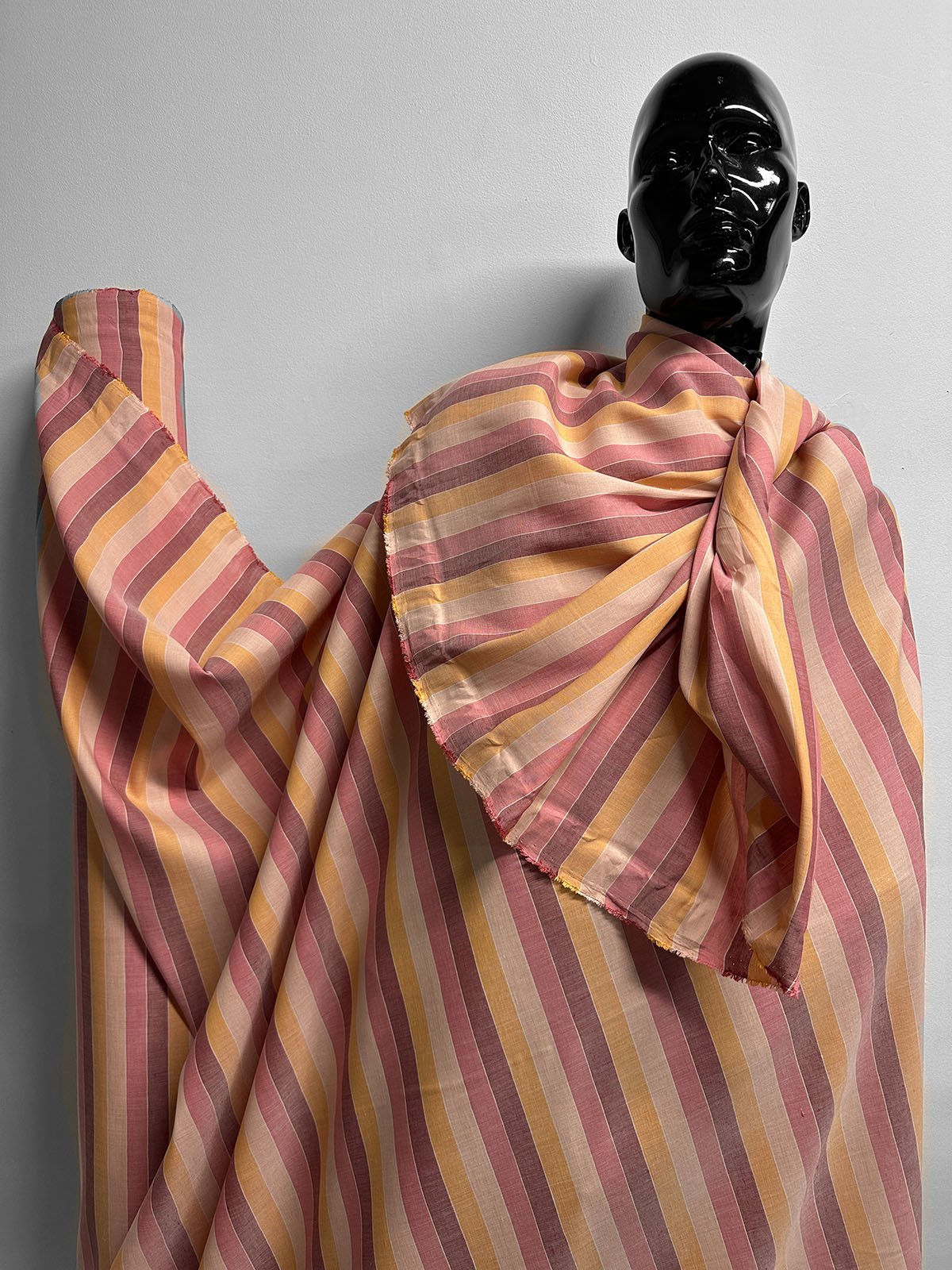 Italian Summer Striped Cotton Linen WIDE - L'Etoffe Fabrics LLC