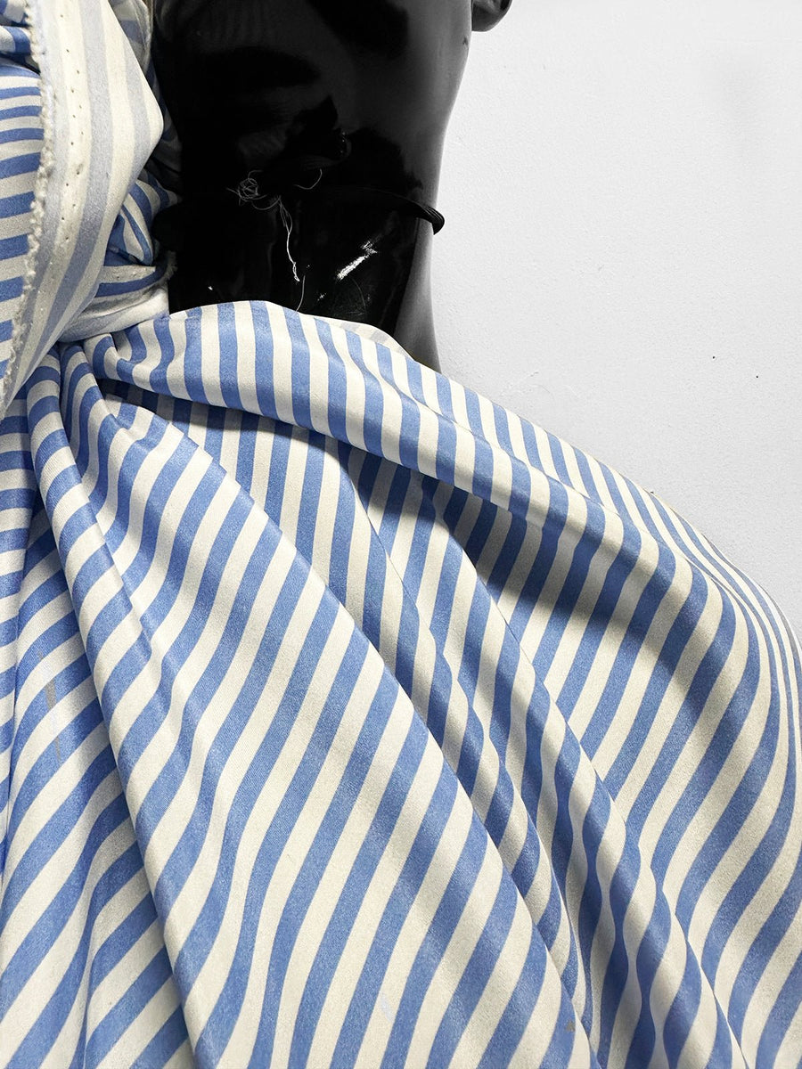 Italian Summer Striped Sandwashed Silk - L'Etoffe Fabrics LLC
