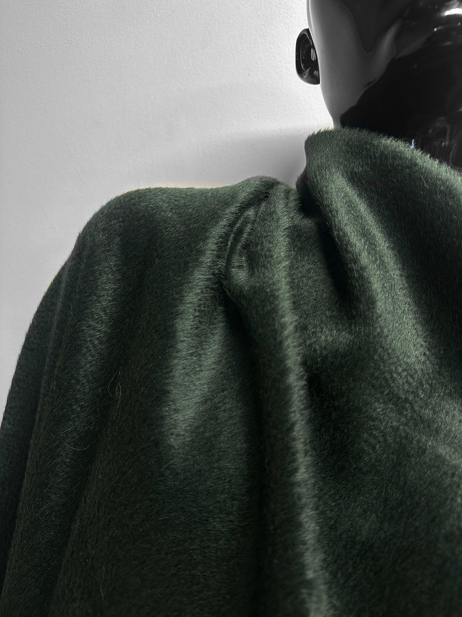 Italian Suri Alpaca THIS IS LUXURY Forest Green - L'Etoffe Fabrics LLC