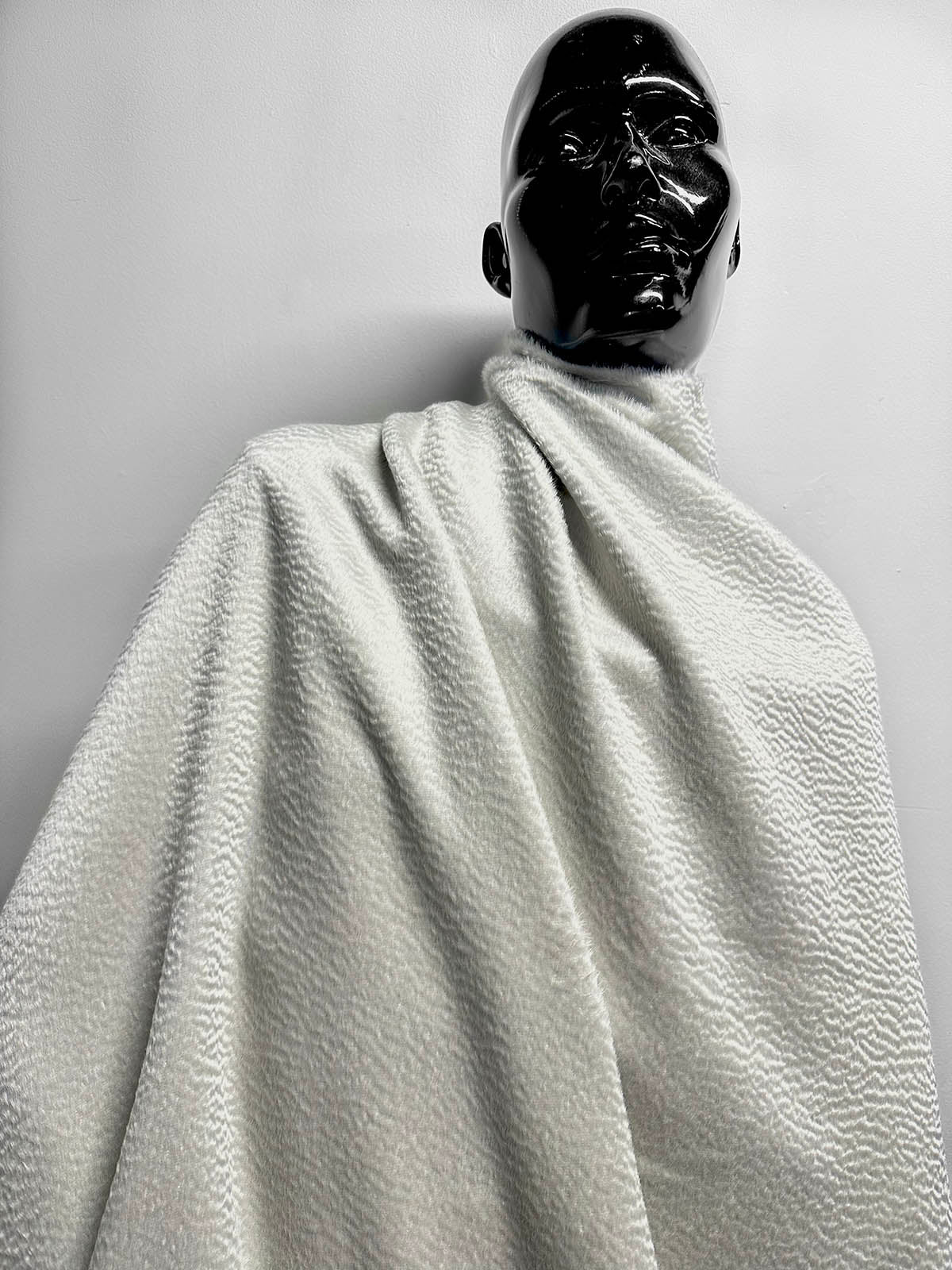 Italian Suri Alpaca THIS IS LUXURY Snow Grey - L'Etoffe Fabrics LLC