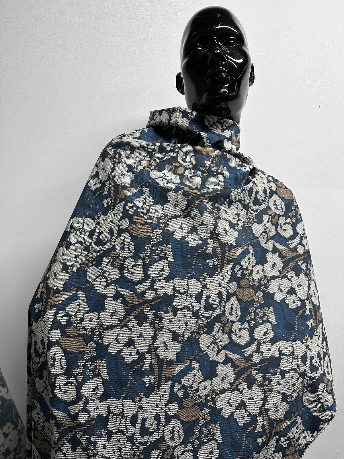 Italian Sweater Floral Print Cotton Shirting - L'Etoffe Fabrics LLC