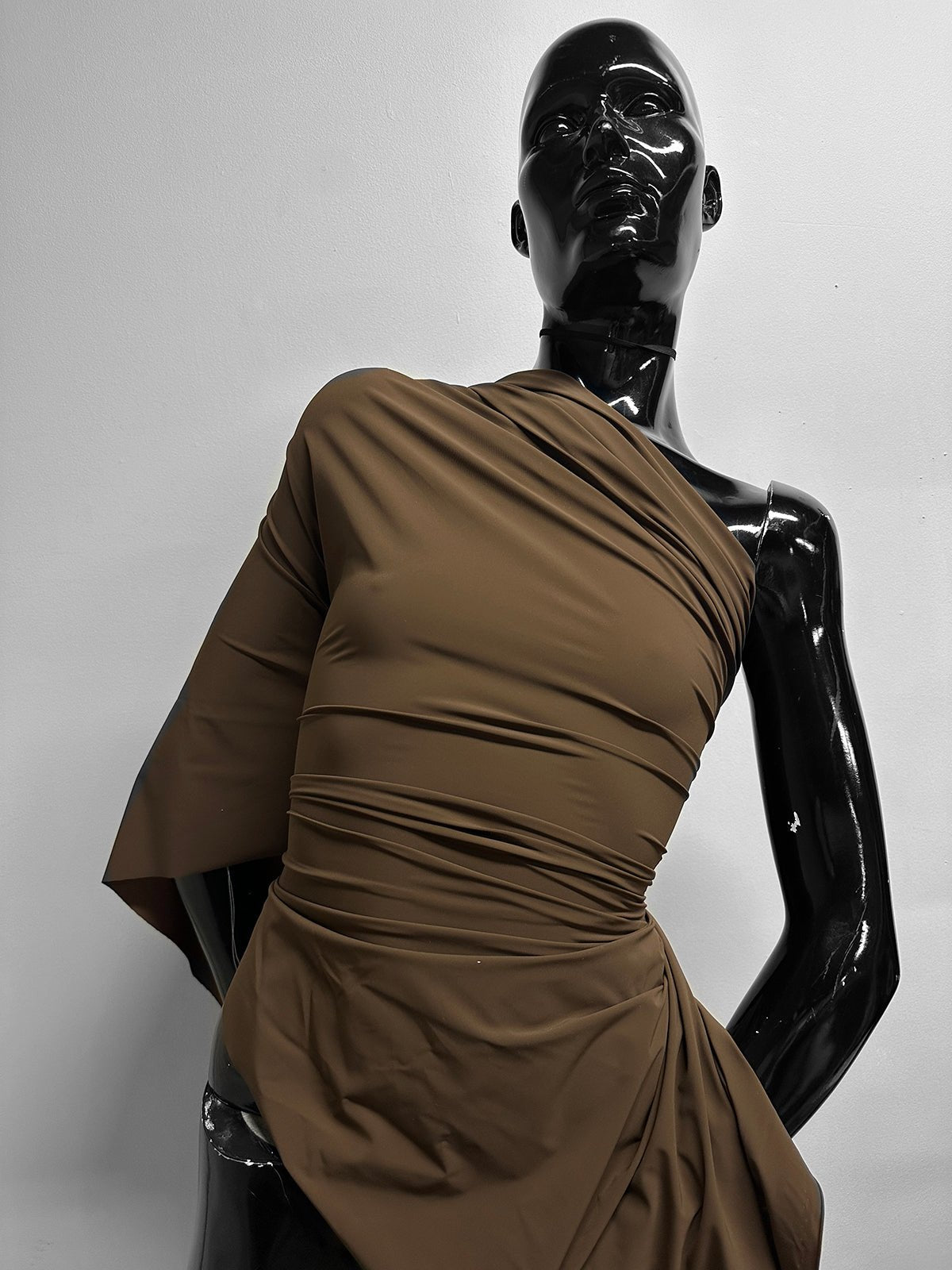 Italian Swimsuit Lining in Cocoa Powder - L'Etoffe Fabrics LLC
