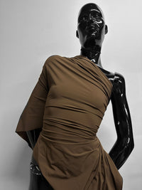 Italian Swimsuit Lining in Cocoa Powder - L'Etoffe Fabrics LLC