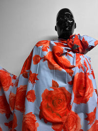 Italian Techno Rose Cotton Shirting Print - L'Etoffe Fabrics LLC