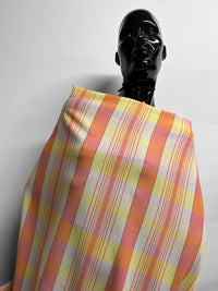 Italian Tropical Virgin Wool Soft Plaid - L'Etoffe Fabrics LLC