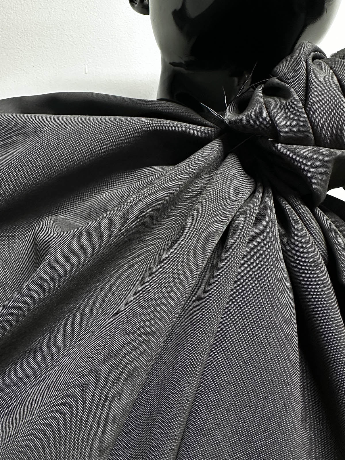 Italian Two Tone Charcoal Tropical Wool - L'Etoffe Fabrics LLC