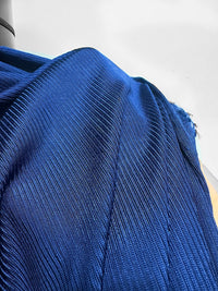 Italian Very Slinky Ribbed Grecian Drape Cotton - Royal - L'Etoffe Fabrics LLC