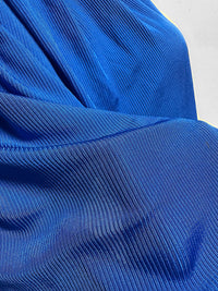 Italian Very Slinky Ribbed Grecian Drape Cotton - Sky Blue - L'Etoffe Fabrics LLC