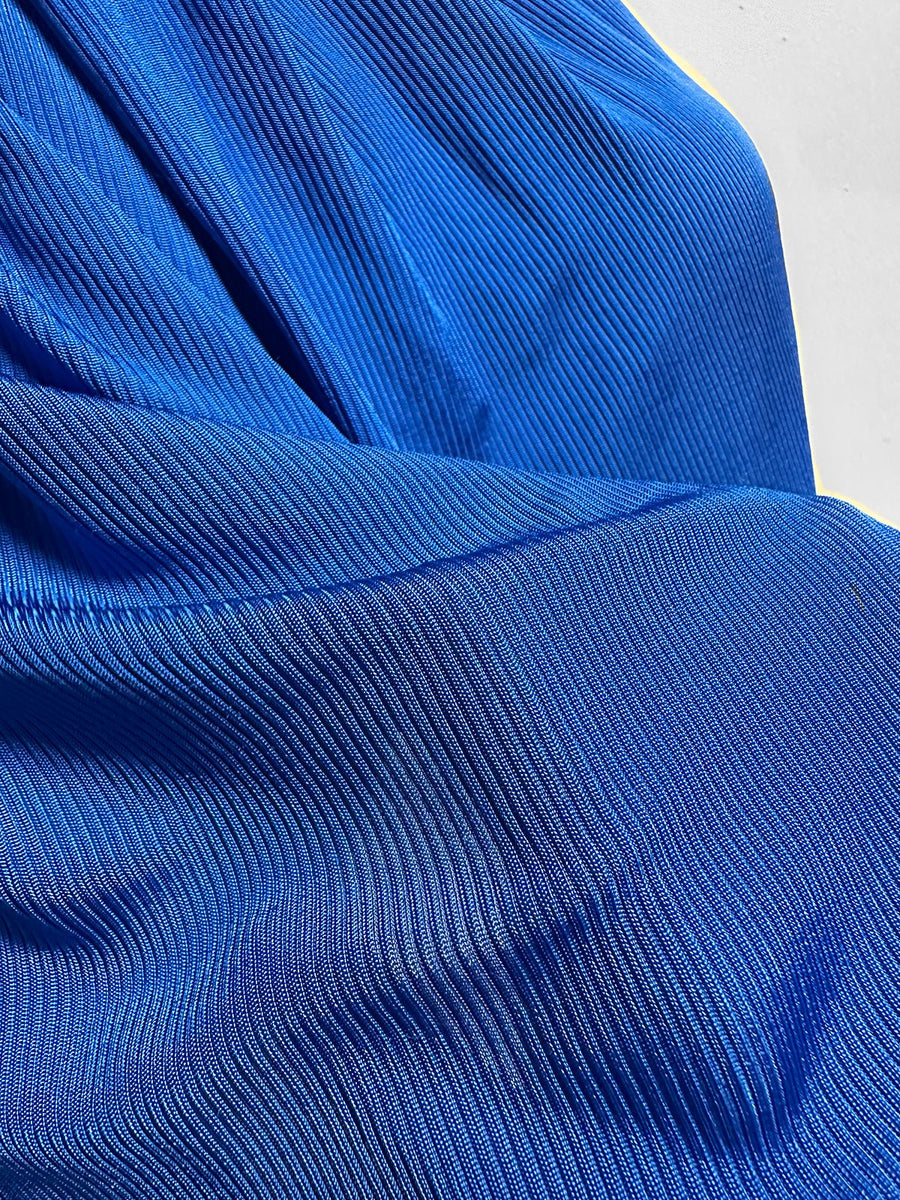Italian Very Slinky Ribbed Grecian Drape Cotton - Sky Blue - L'Etoffe Fabrics LLC