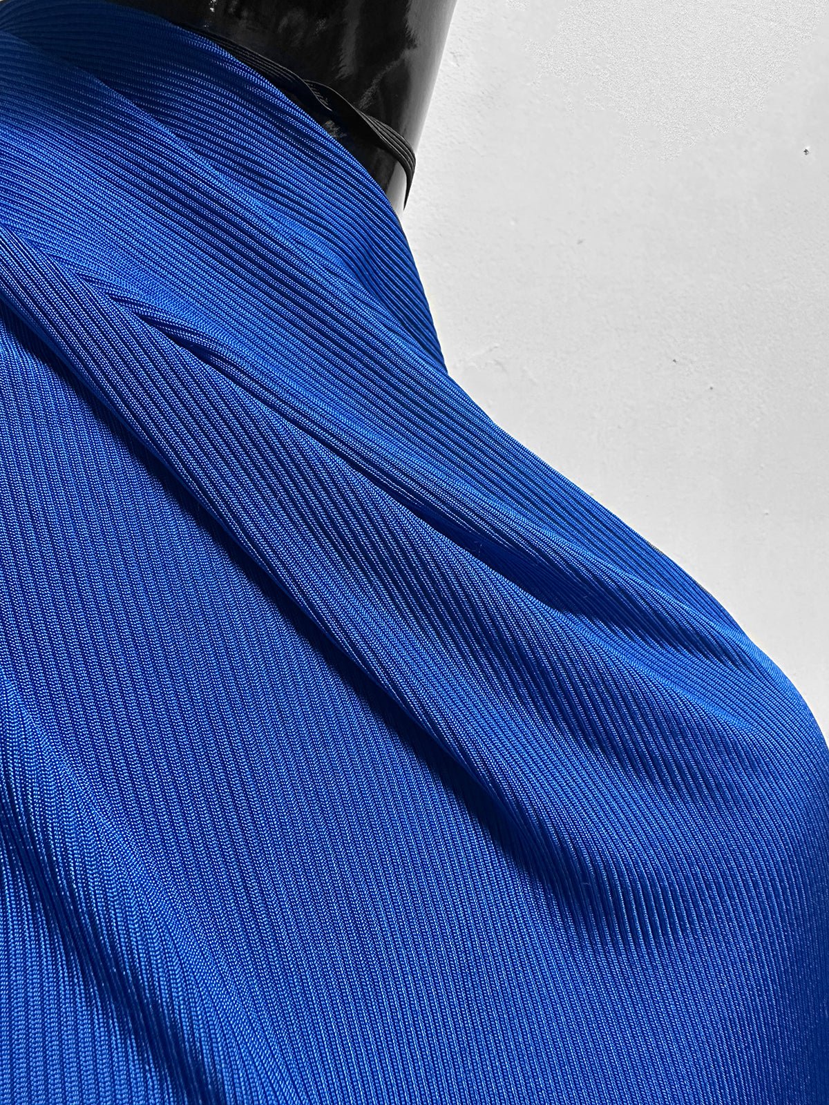 Italian Very Slinky Ribbed Grecian Drape Cotton - Sky Blue - L'Etoffe Fabrics LLC
