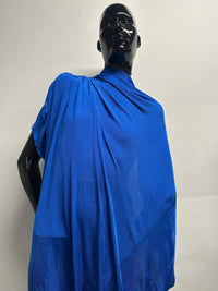 Italian Very Slinky Ribbed Grecian Drape Cotton - Sky Blue - L'Etoffe Fabrics LLC