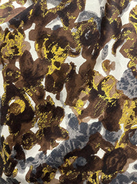 Italian VIntage Floral Muted Crisp Cotton gray - L'Etoffe Fabrics LLC
