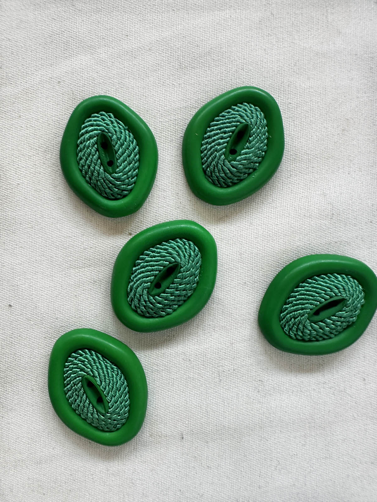 Italian Vintage Green Passementarie Green Buttons - L'Etoffe Fabrics LLC