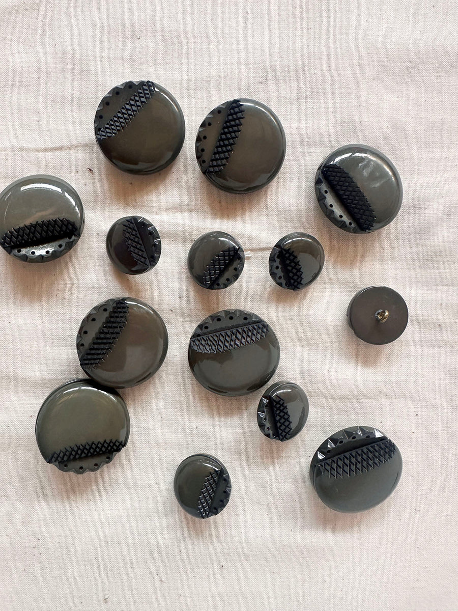 Italian Vintage Industrial Design Avant Garde Buttons - L'Etoffe Fabrics LLC